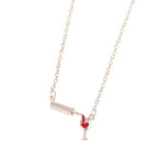 Football Charm Pendant Necklace — Gold