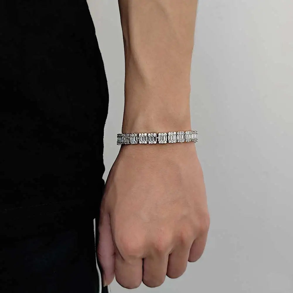 Stainless Steel Tennis Cuban Chain Necklace 8MM