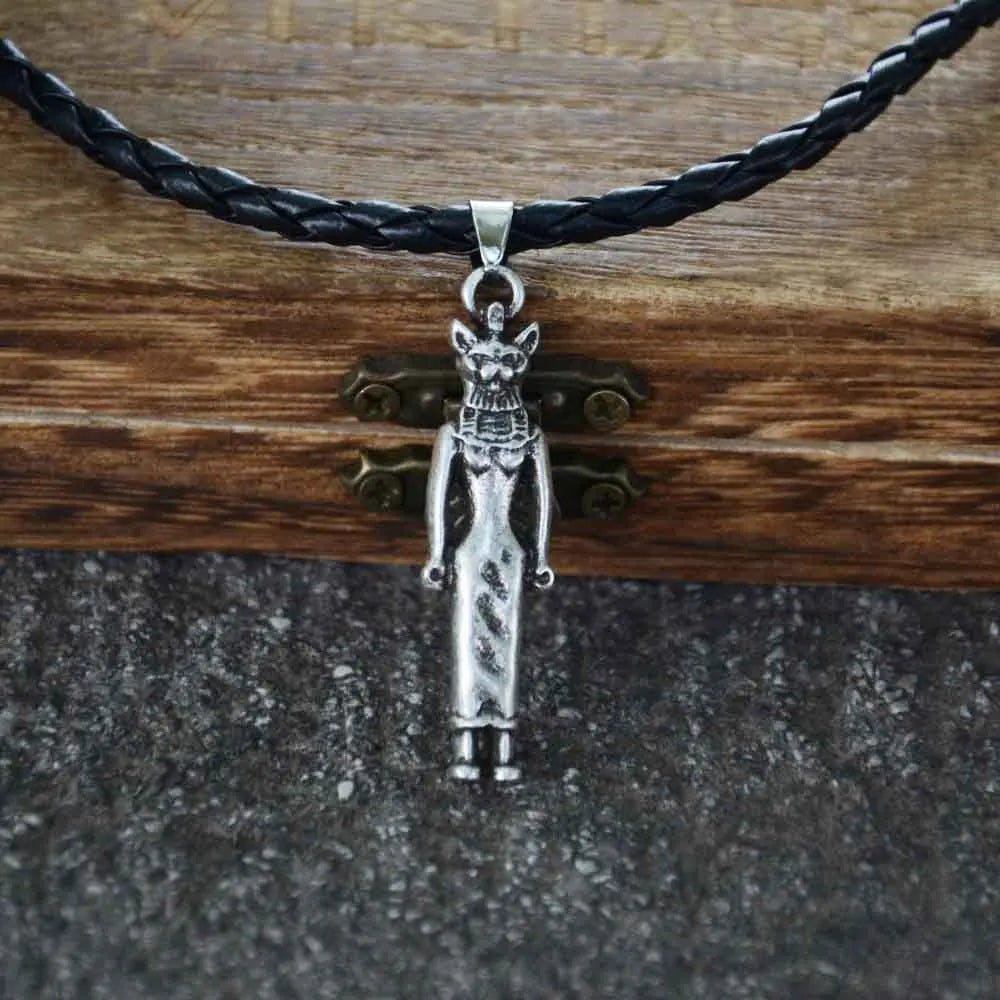 Egyptian Bastet Cat Pendant Necklace