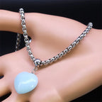 Luminous Heart Glow Dark Pendant — SS