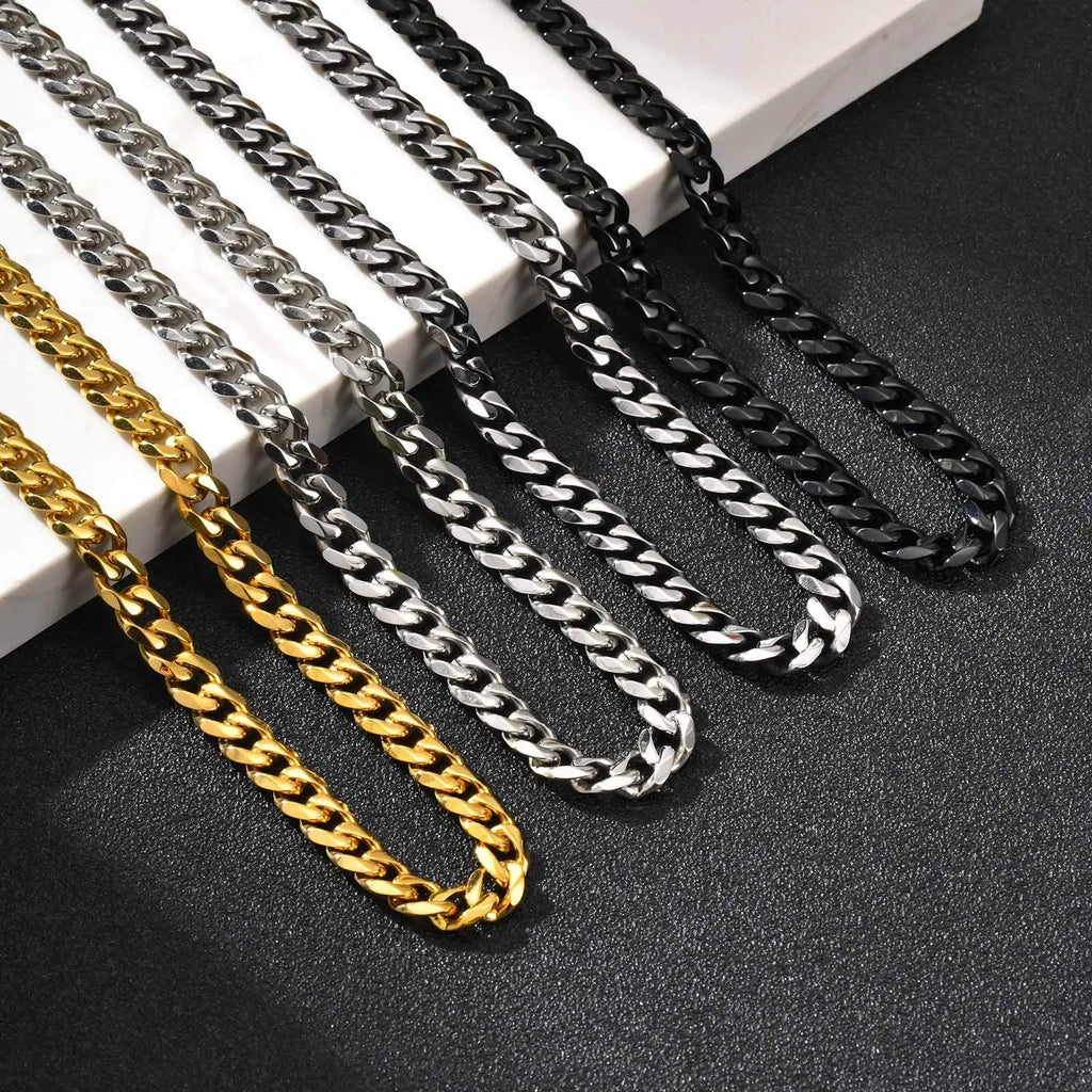 Cuban Chain Necklace — Two-Tone Stainless