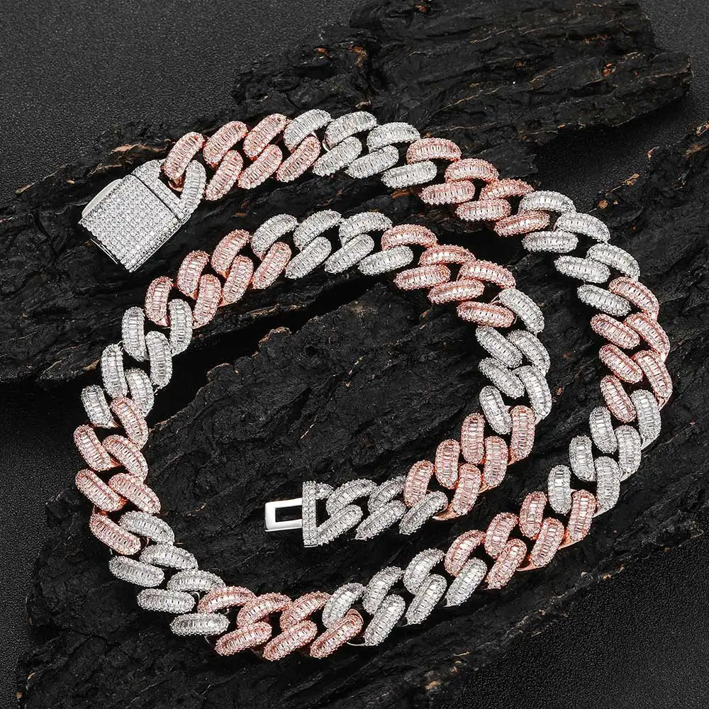 Iced Out Cuban Necklace Stainless Steel 15MM