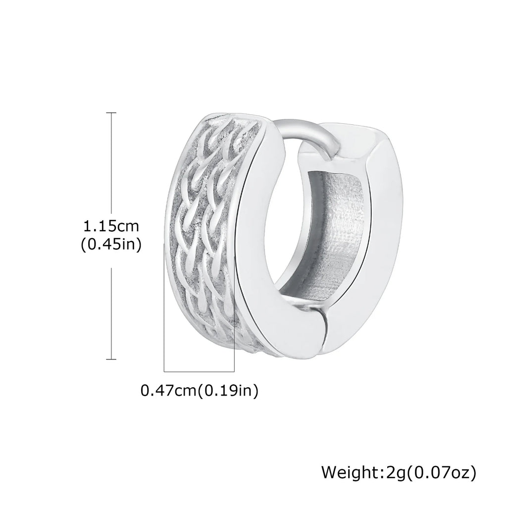 Celtic Knot Viking Hoop Earrings — Stainless Steel