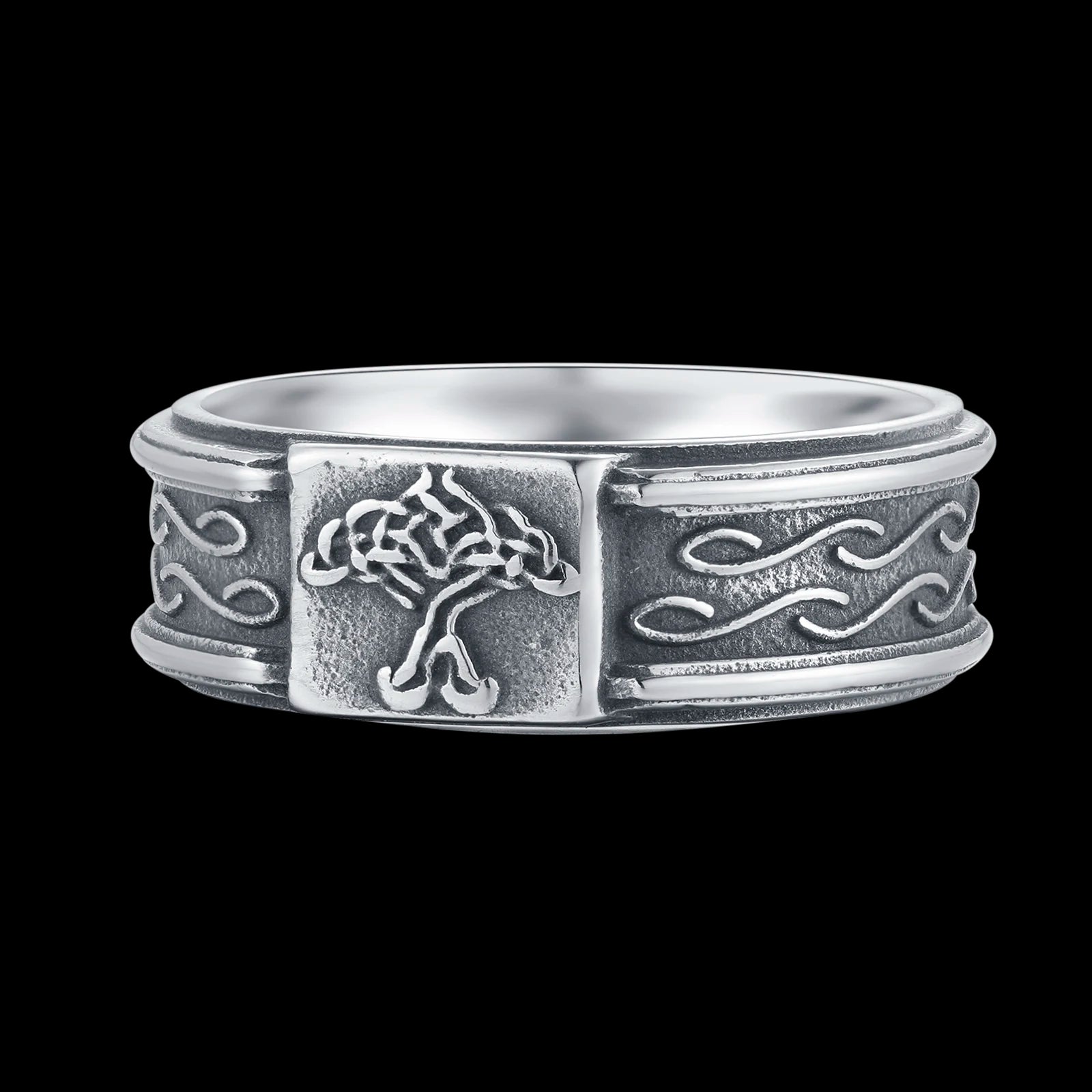 Odin Norse Rune Couple Ring — Stainless Steel