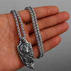 Neo-Gothic Skull Pendant Necklace — Stainless Steel