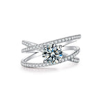 Triple Wrap Ring 1ct Moissanite PT950 Platinum - 1ct moissanite, triple-wrap design, fairy-style versatile piece