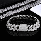 Iced Out Cuban Bracelet Stainless Steel 14MM Miami