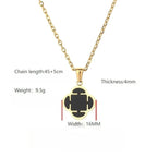 Stylish Men Petal Charms Necklace,Waterproof Stainless Steel Luck Leaf Pendant,Birthday Anniversary Father Gift for Him