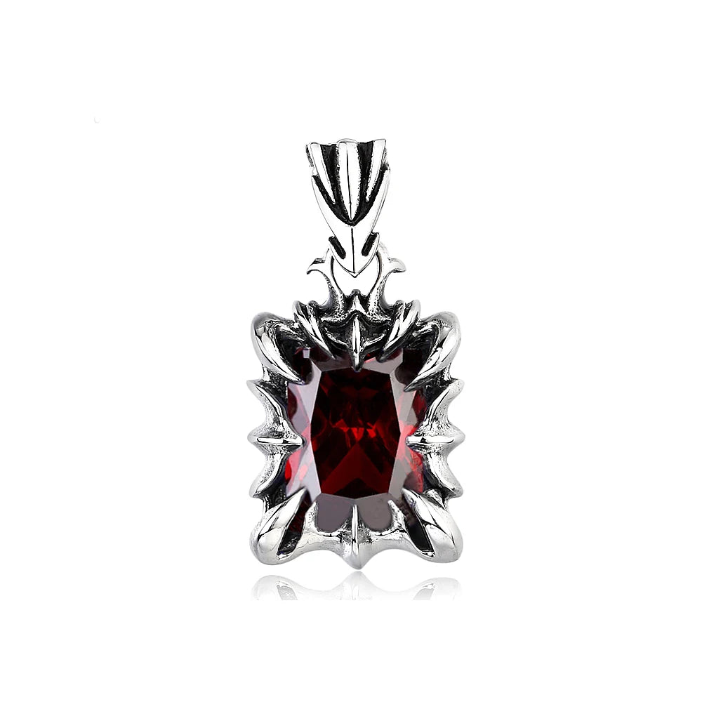 Stone Stainless Steel Pendant Necklace