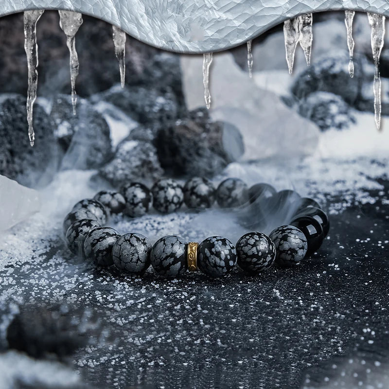 Block Volcanic Lava Stone Bracelet Men Black Classic Matte Obisidian Labradorite Bead Jewelry Women Birthday Gift for