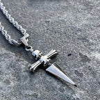 Punk Stiletto Cross Anime Accessories Judgement Chain Necklace Hunter X Hunter Pendant Men's Jewelry Gift for Boys Casual Style