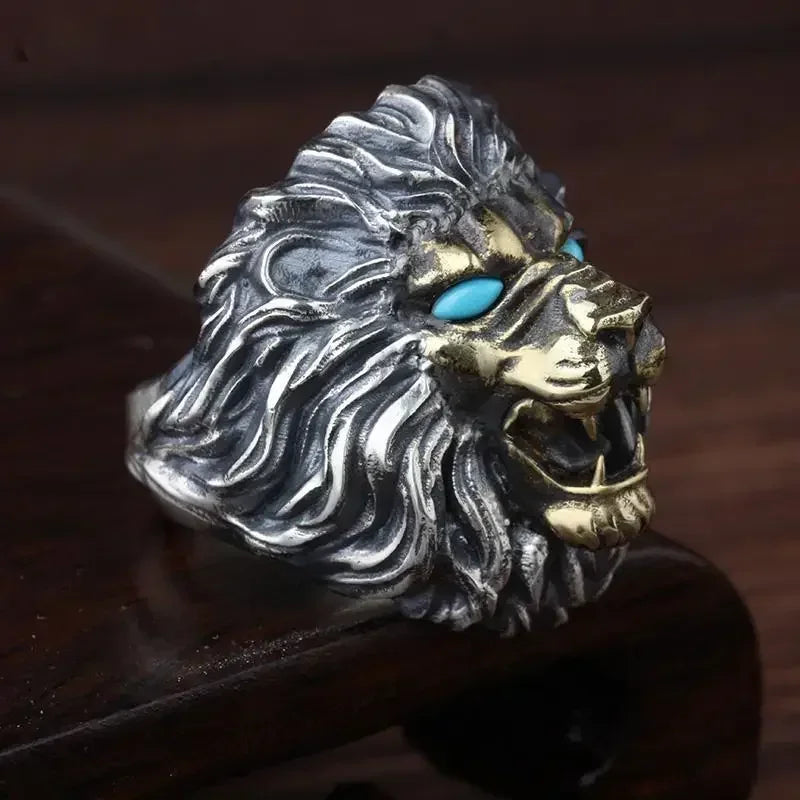 Retro Domineering Ethnic Style Fire-Breathing Dragon Ring Men\\\\\'s Charm Open Ring Punk Motorcycle Rider Jewelry Accessories