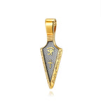 Men's Stainless Steel Ankh Cross Spearhead Pendant Necklaces Fashion Vintage Eye of Horus Necklace Punk Amulet Jewelry