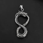 Viking Ouroboros Dragon Necklace — Stainless Steel