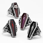 Gothic Vampire Coffin Ring — Stainless Steel