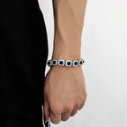 Tennis Chain Bracelet Gemstone Cluster