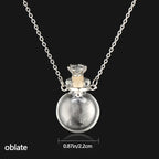 Openable Water Drop Heart Steel Chain Perfume Vial Necklace Wishing Bottle Pendant Essential Oil Diffuser Memorial Jewelry Gifts