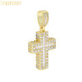 New Cross Pendant Tennis Star Link Chain Necklace for Men Women Iced Out Silver Color Cubic Zirconia Charm Hip Hop Jewelry