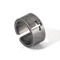 Vintage Cross Ring — Stainless Steel