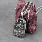 Stainless Steel Bodhisatva Buddha Necklace Men Women Fashion Retro Amulet Pendant Necklace High Quality Charm Jewelry Wholesale