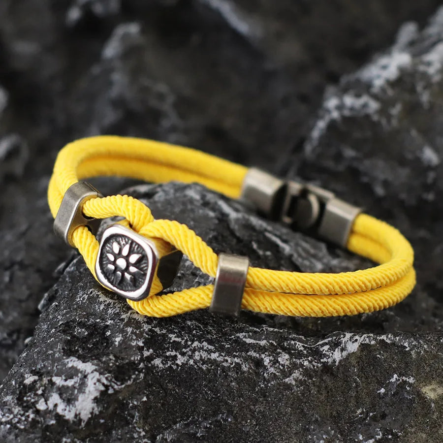 Nautical Surf Rope Bracelet — Adjustable Wrap Cord