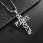 Vintage Catholic Cross Pendant Necklace — Amulet