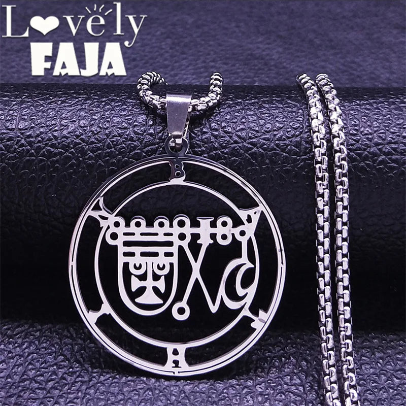 Occult Sigil Silver Pendant Bathin Demons Seals