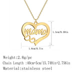 Mama Letter Pendant Necklace — Minimal