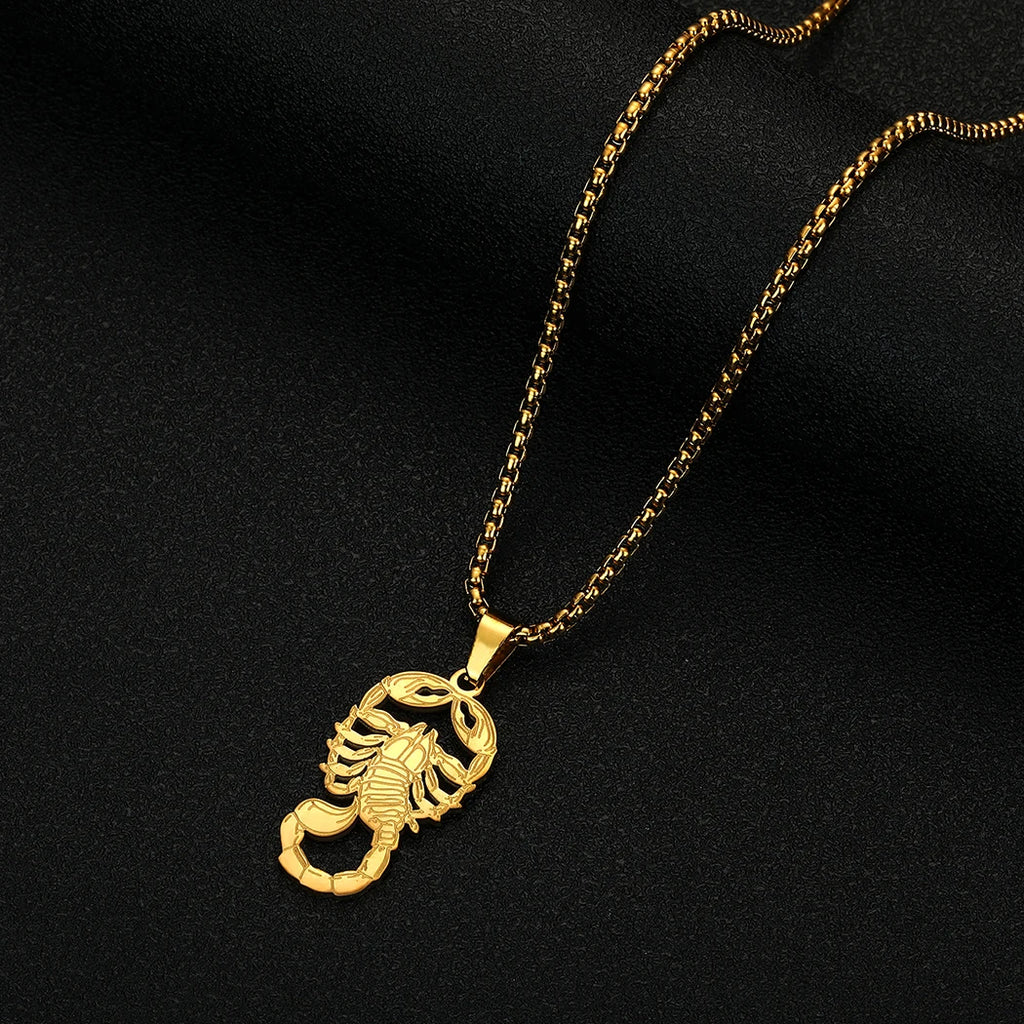 Gothic Scorpion Pendant Necklace — Stainless Steel