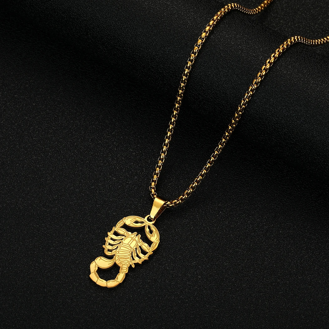 Gothic Scorpion Pendant Necklace — Stainless Steel