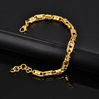 Gold Handmade Chain Bracelet — Stainless Steel