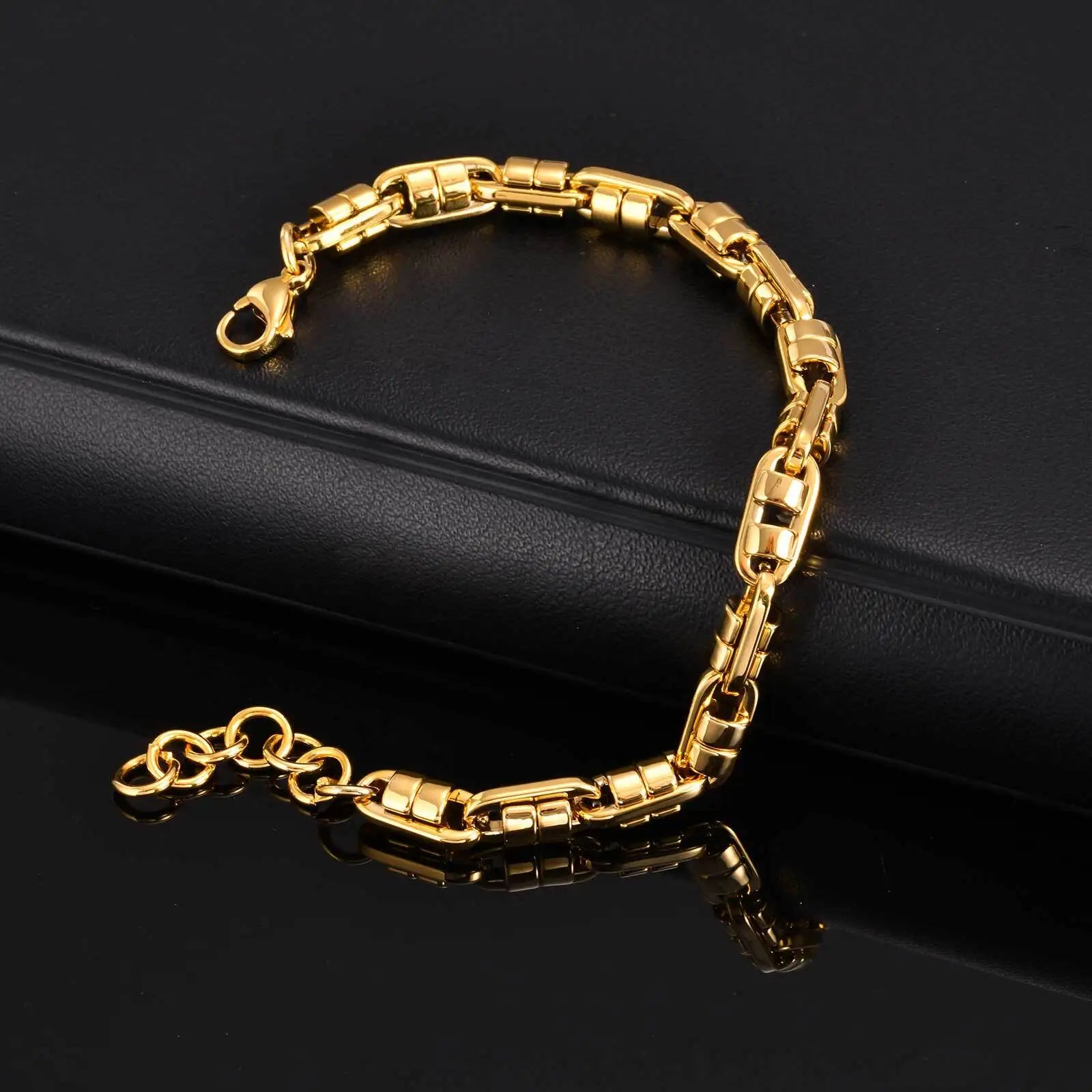 Gold Handmade Chain Bracelet — Stainless Steel