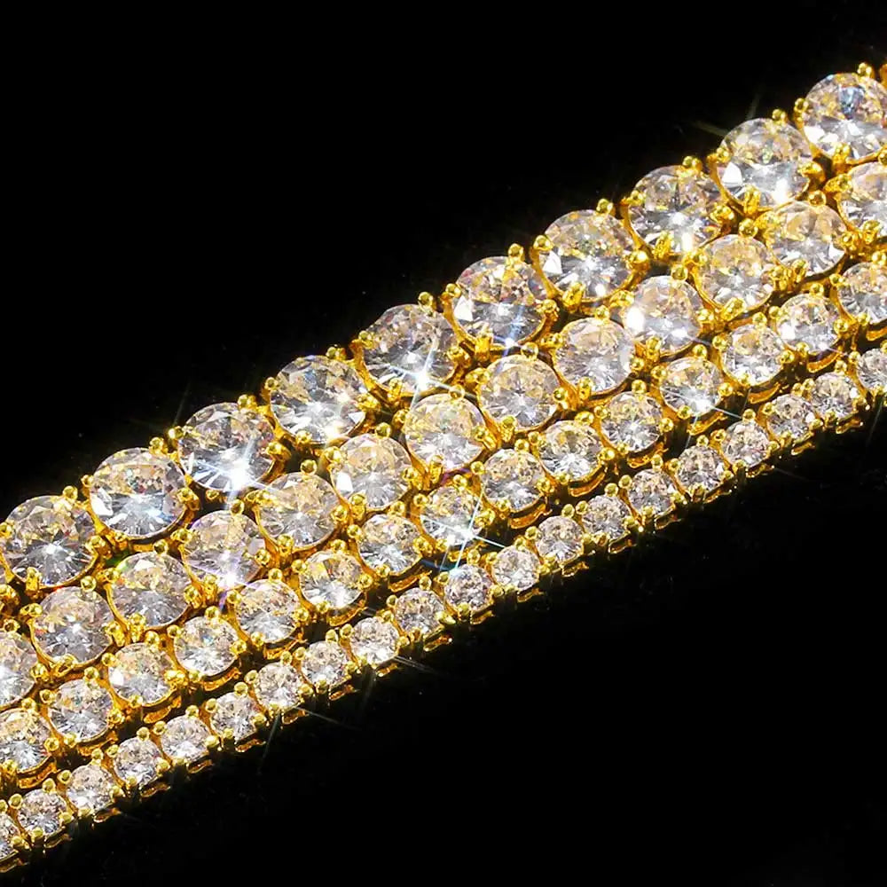 Tennis Chain Necklace Stainless Steel 3/4/5MM CZ