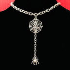 Gothic Crow Skull Necklace For Women man Fashion Vampire Bat Accessory Punk Jewelry Gift Circle Pagan Vintage Moth Charm Choker