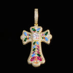 Iced Cross Pendant Necklace