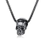 Fashion Retro Punk Skull Men's Pendant Necklace Vintage Hip Hop Titanium Steel Stainless Steel Necklace Gifts Wholesale