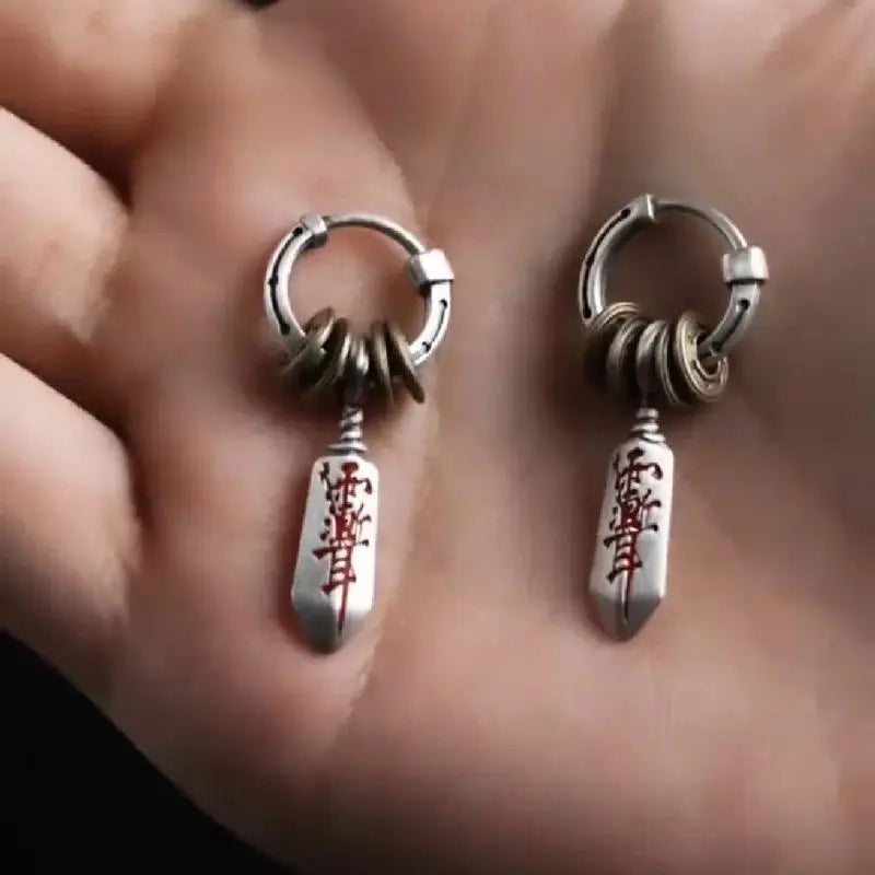 Chinese Taoist Knife Earrings — Young Master Pair