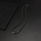 6mm Black Magnetic Hematite Round Beads Tiger-eye Stone Necklace for Men and Women