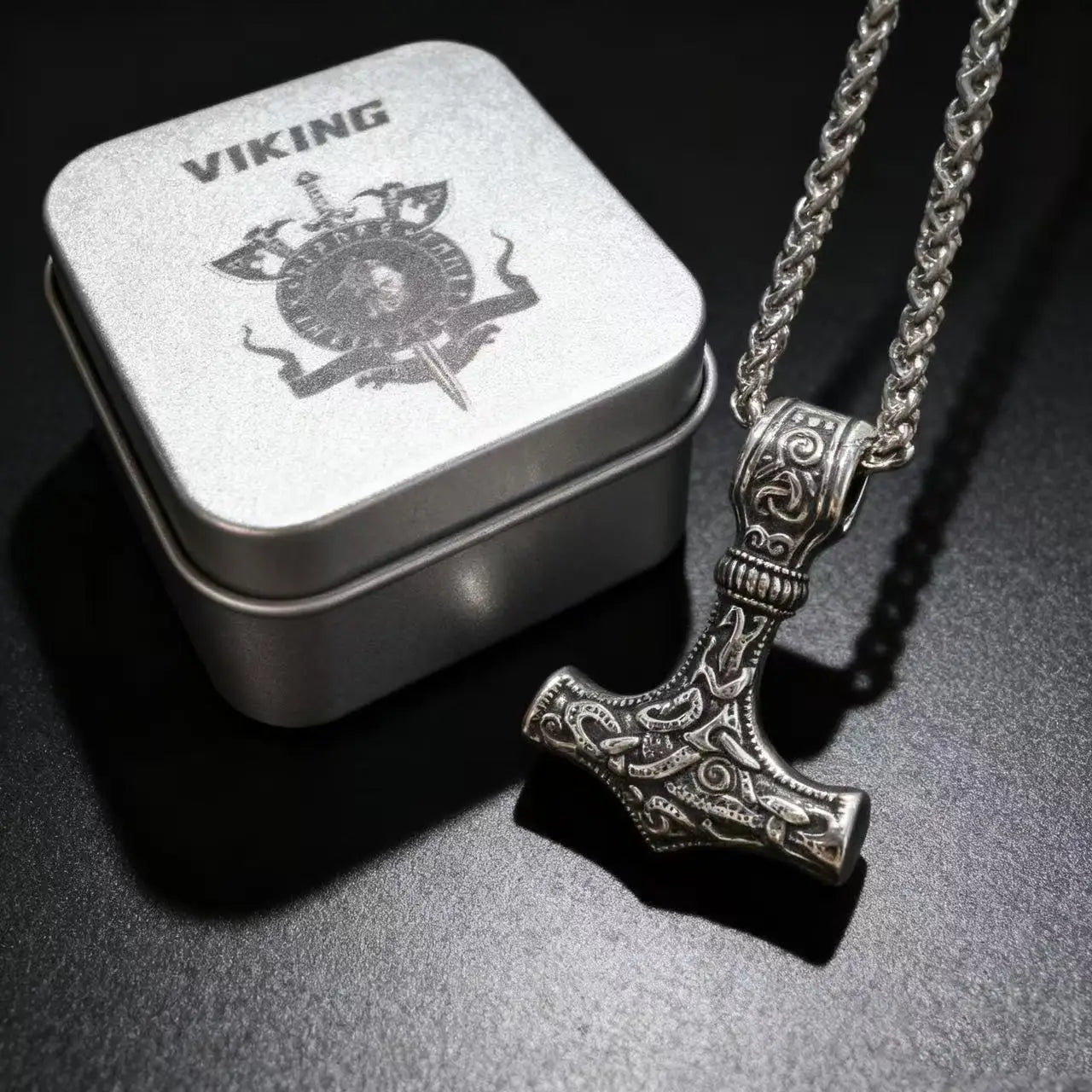 Thor Mjolnir Steel Pendant Nordic Odin 316L