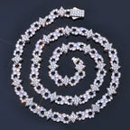 Iced Out Star Chain Necklace Four-Pointed Zircon