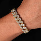 Iced Out Cuban Chain Necklace Stainless Steel 13MM