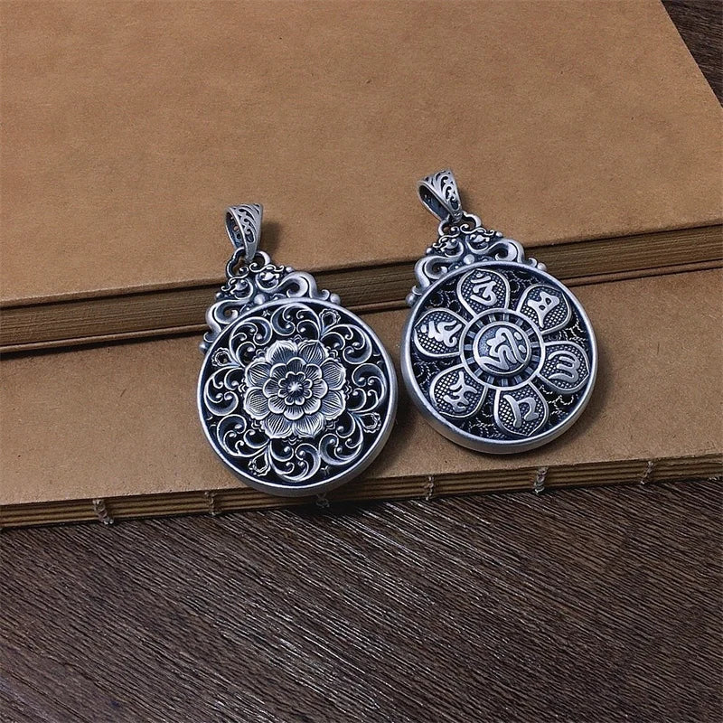 Peony Flower Pendant Necklace