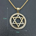 Iced Out Star of David Pendant Necklace — Gold