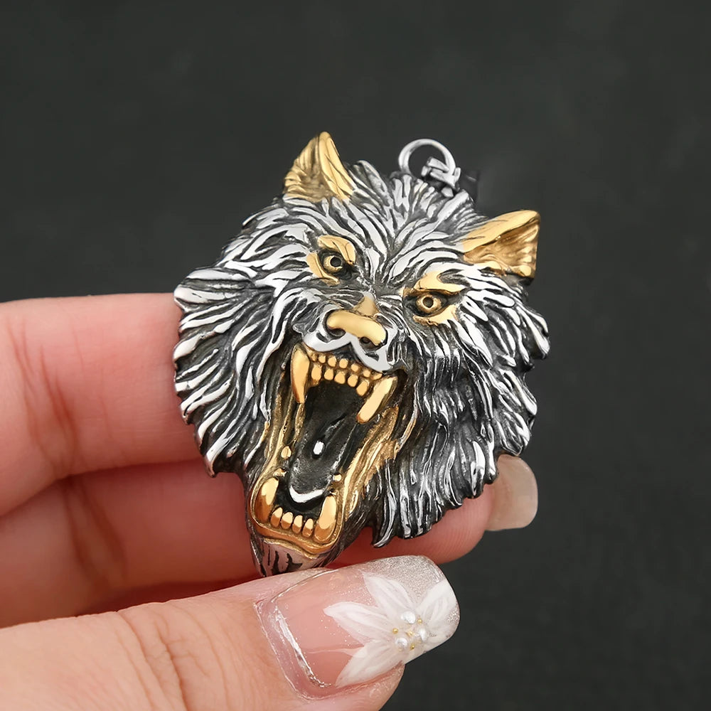 Wolf Fenrir Pendant — Stainless Steel