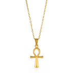 Vintage Ankh Cross Pendant Necklace — Stainless Steel