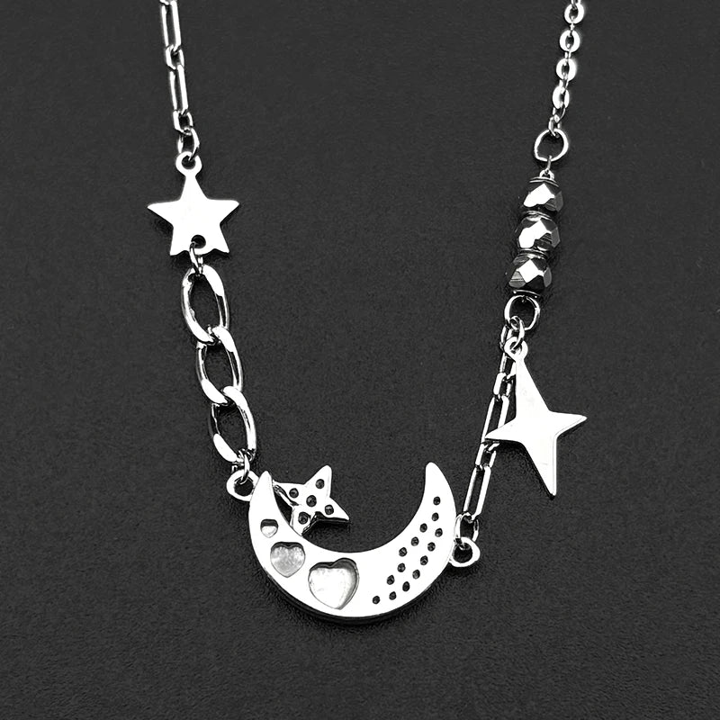 Star Silver Bracelet Sterling Zircon Moon Mystical