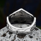 Biker Fashion 316L Stainless Steel Unique Star Ring With Red Stone Wear Anels For Man Women Fashion Couple Jewelry Wedding Gift