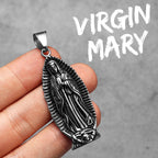 Guadalupe Pendant Necklace Stainless Steel Vintage