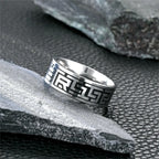 Retro Handcraft Statement Ring — Stainless Steel