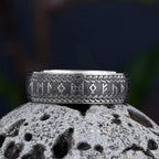 Men's 316L stainless-steel rings Vintage Viking Rune Odin 's Symbol Ring Amulet for teens Jewelry Boyfriend Gifts